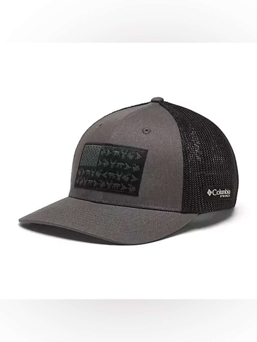 Men's Columbia PFG FlexFit Mesh Buck Flag Fitted Cap